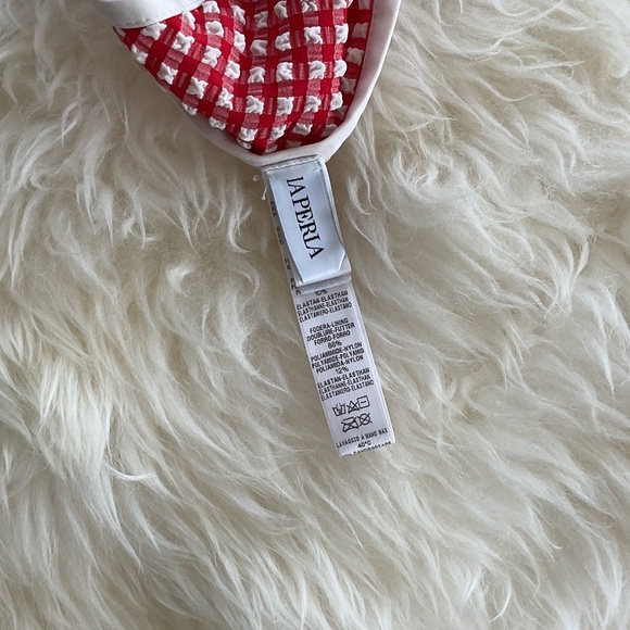 La Perla Gingham Seersucker red bikini - Picture 4 of 6
